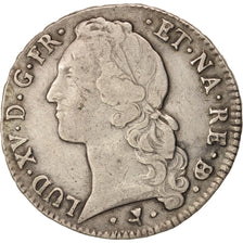France, Louis XV, Ecu, 1765, Pau, Silver, KM:518