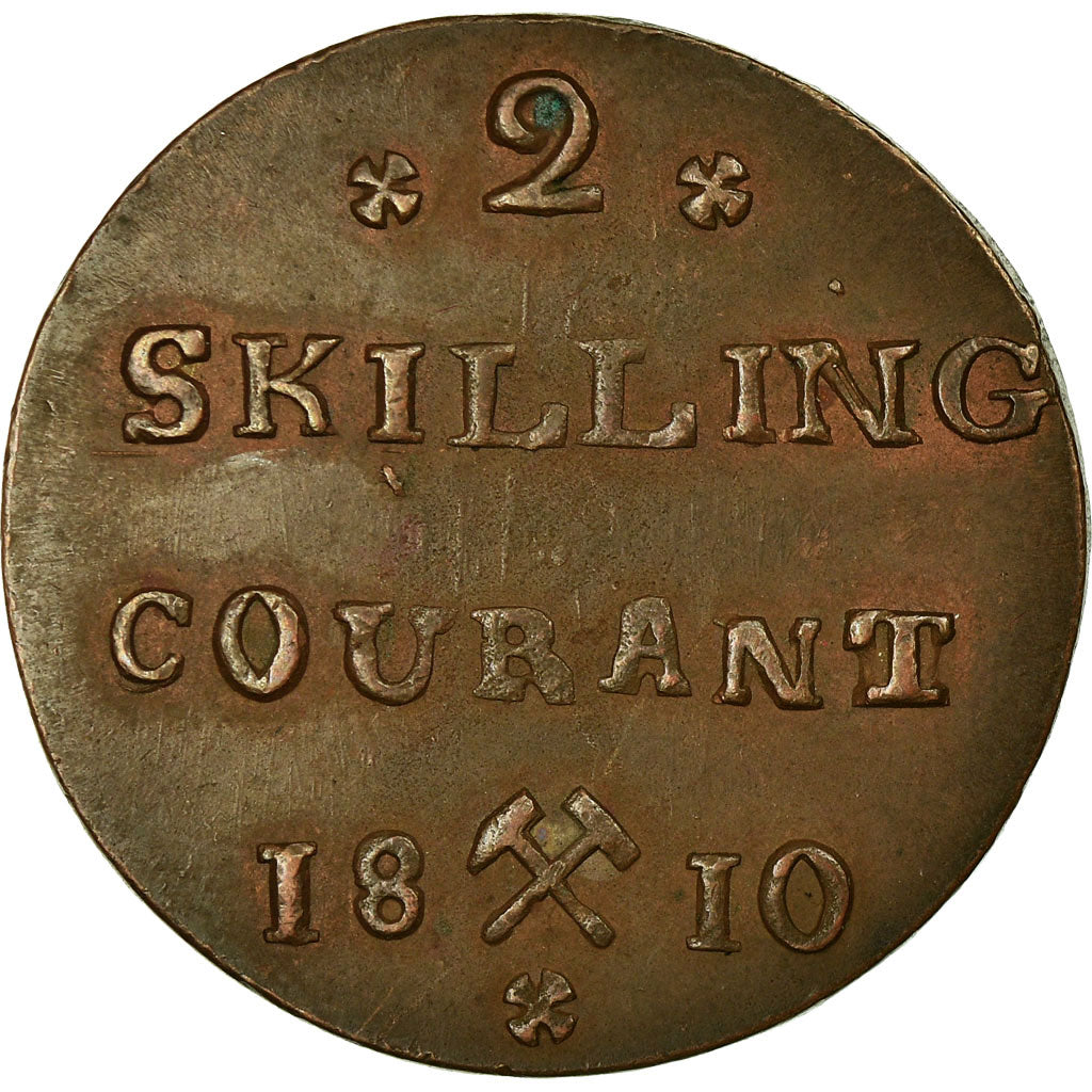 Coin, Norway, 2 Skilling, 1810, EF(40-45), Copper, KM:280.1