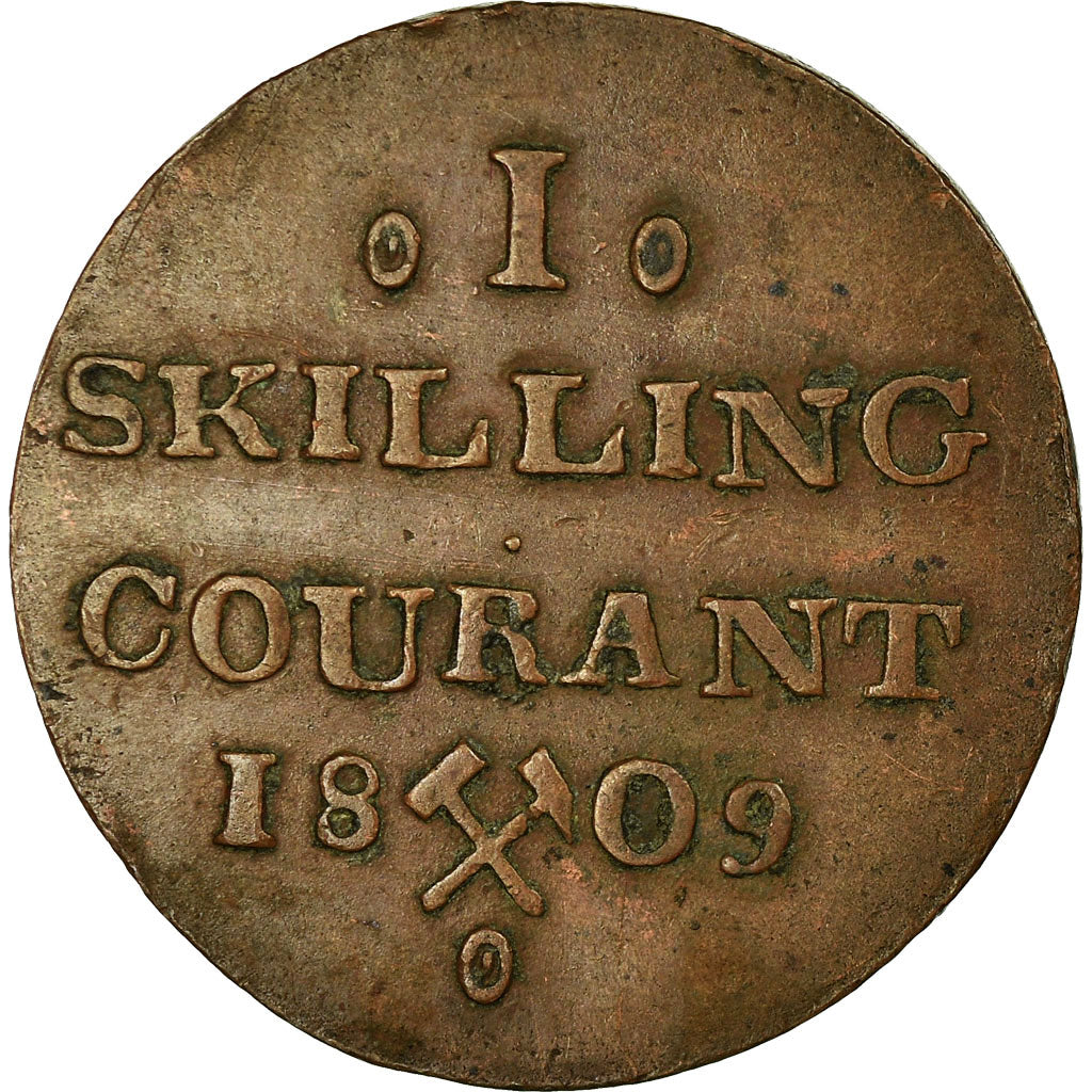 Coin, Norway, Frederick VI, Skilling, 1809, EF(40-45), Copper, KM:274.3