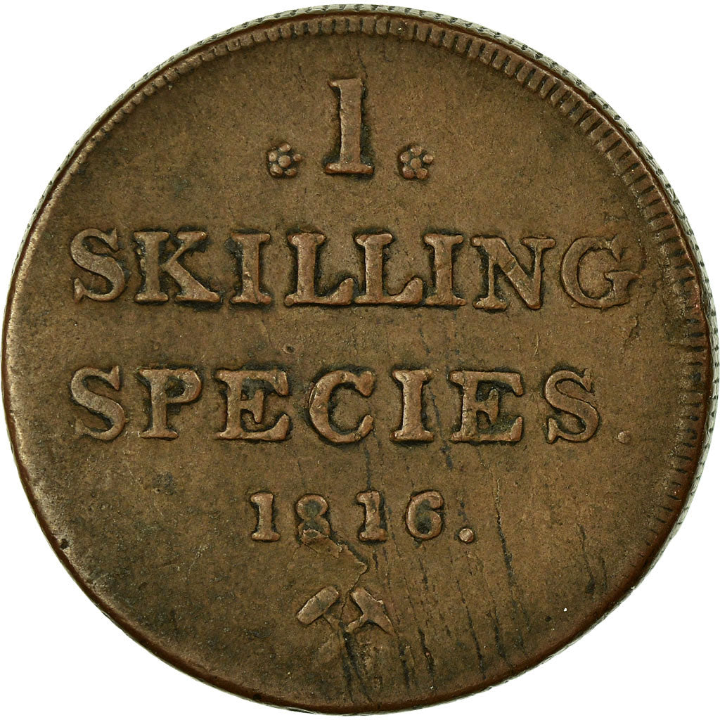 Coin, Norway, Skilling, 1816, EF(40-45), Copper, KM:284