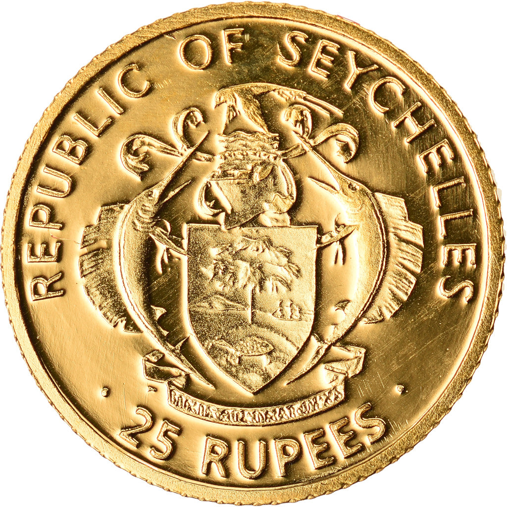 Coin, Seychelles, 25 Rupees, 2013, British Royal Mint, MS(65-70), Gold, KM:134