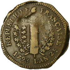 Moneda, Estados alemanes, MAINZ, Friedrich Karl Josef, 5 Sols, 1793, BC+, Cobre