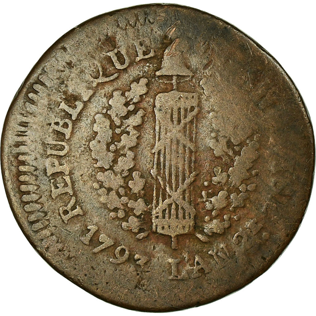 Monnaie, Etats allemands, MAINZ, Friedrich Karl Josef, Sol, 1793, Mayence, B+