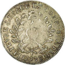Moneda, Francia, Lefevre Lesage, 5 Sols, 1792, MBC, Plata, KM:Tn16