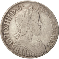 France, Louis XIV, 1/2 Ecu, 1653, Rouen, Argent, KM:164.1