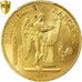 Coin, France, Génie, 20 Francs, 1874, Paris, PCGS, MS64, Gold, KM:825, graded