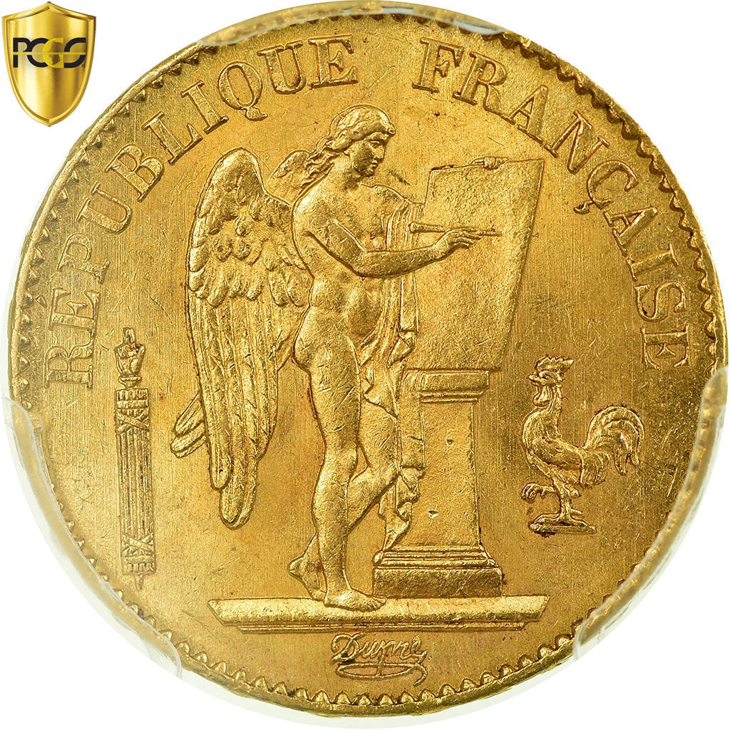 Monnaie, France, Génie, 20 Francs, 1876, Paris, PCGS, MS64, Or, KM:825