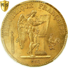 Monnaie, France, Génie, 20 Francs, 1876, Paris, PCGS, MS64, Or, KM:825