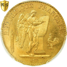 Monnaie, France, Génie, 20 Francs, 1877, Paris, PCGS, MS65, Or, KM:825