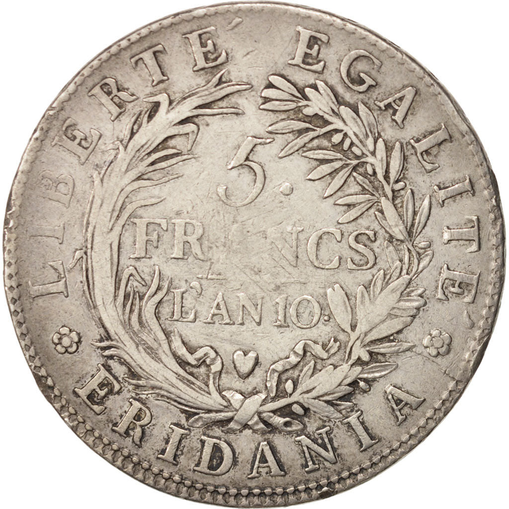 ITALIAN STATES, PIEDMONT, 5 Francs, 1801, KM:4