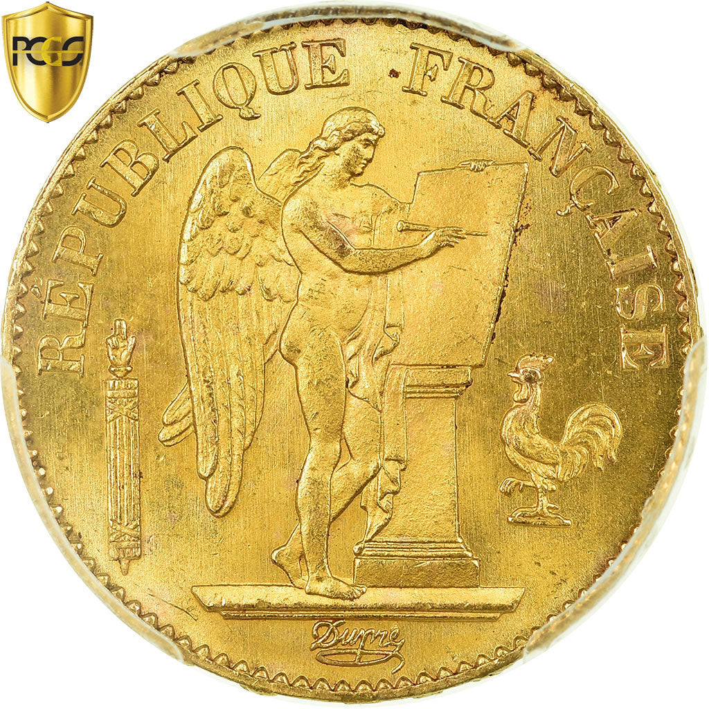 Monnaie, France, Génie, 20 Francs, 1877, Paris, PCGS, MS66, Or, KM:825