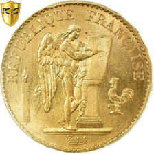 Coin, France, Génie, 20 Francs, 1878, Paris, PCGS, MS64, Gold, KM:825, graded