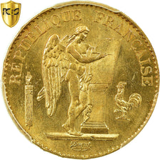 Moneta, Francia, Génie, 20 Francs, 1878, Paris, PCGS, MS64, Oro, KM:825