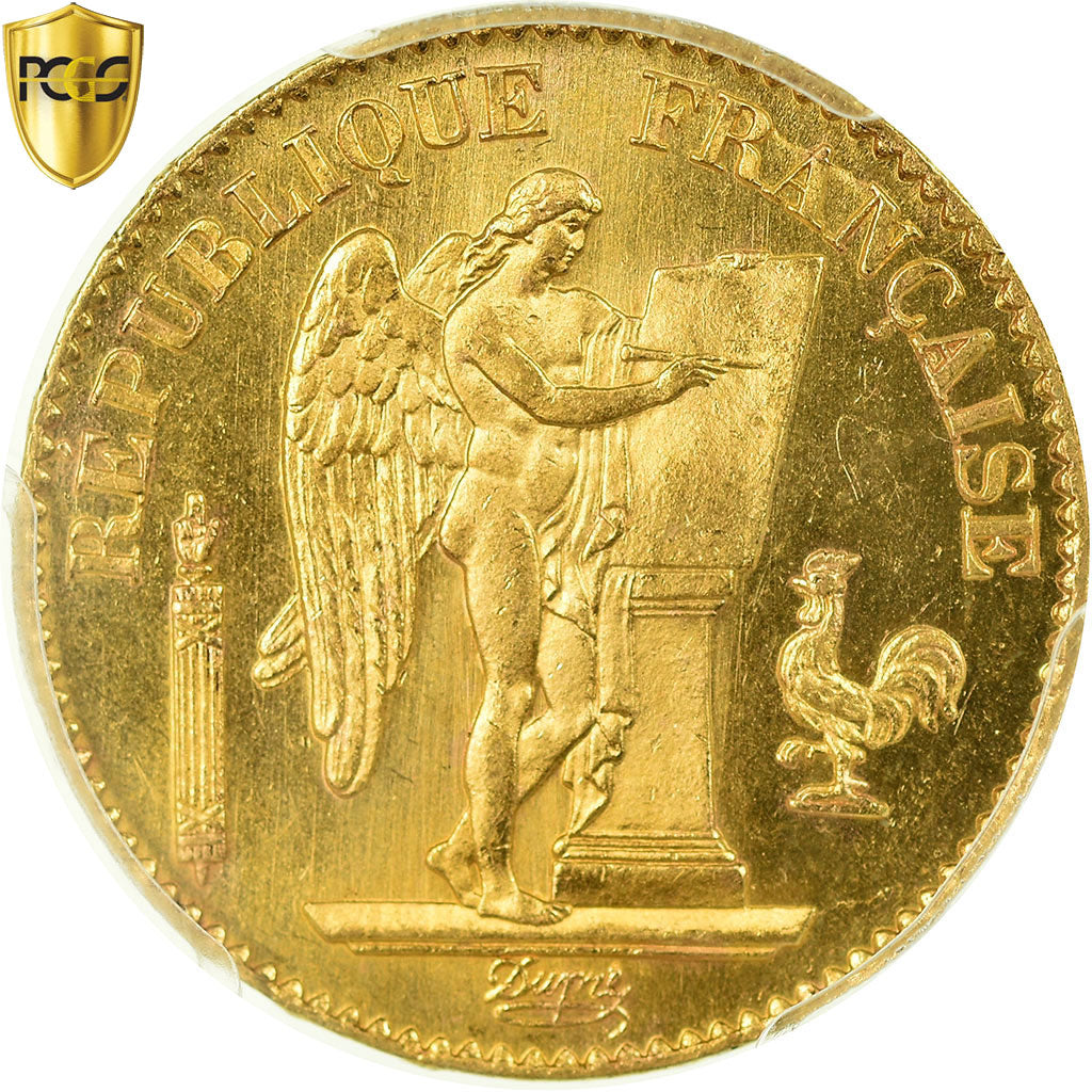 Coin, France, Génie, 20 Francs, 1878, Paris, PCGS, MS65+, Gold, KM:825, graded