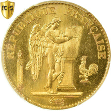Coin, France, Génie, 20 Francs, 1878, Paris, PCGS, MS65+, Gold, KM:825, graded