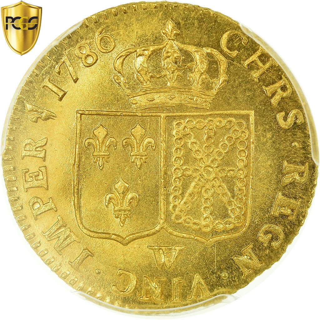 Monnaie, France, Louis XVI, Louis d'or à la tête nue, 1786, Lille, PCGS MS66