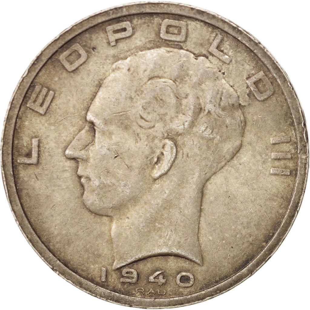 Belgium, 50 Francs, 50 Frank, 1940, AU, Silver, KM:122.1