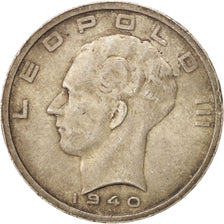 Belgium, 50 Francs, 50 Frank, 1940, AU, Silver, KM:122.1