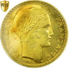 Moeda, França, Turin, 20 Francs, 1929, ENSAIO, PCGS, SP64, Alumínio-Bronze