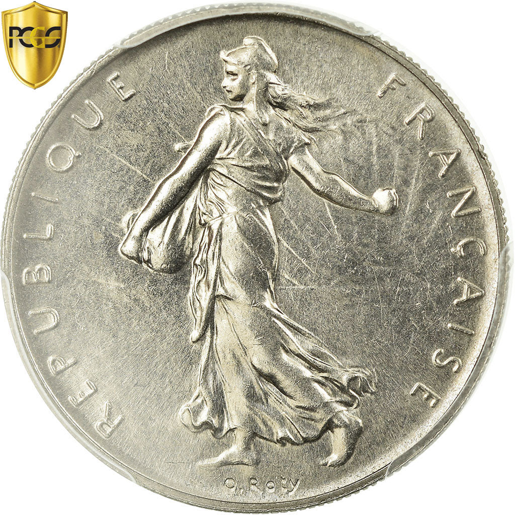Moneta, Francja, Semeuse, Franc, 1960, Paris, PCGS, MS64, MS(64), Nikiel