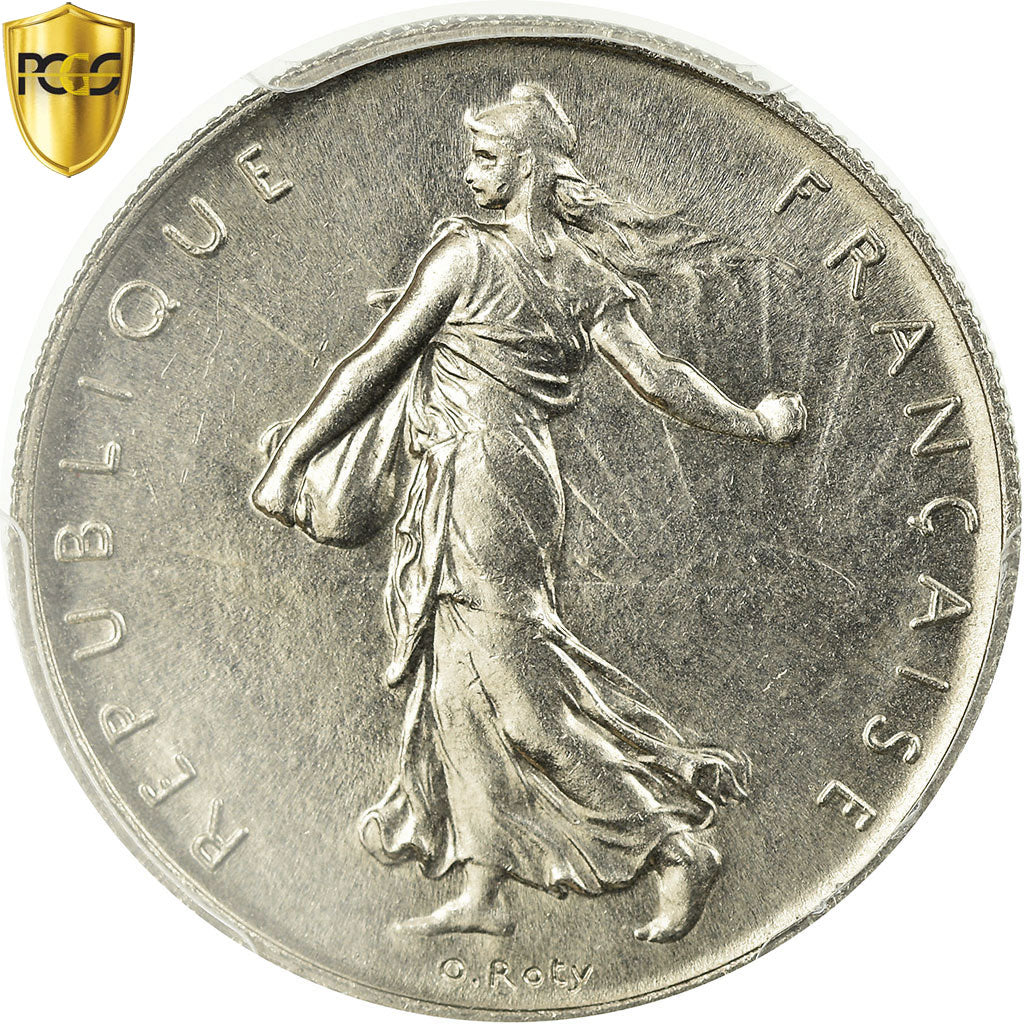 Coin, France, Semeuse, Franc, 1960, Paris, PCGS, MS66, Nickel, KM:925.1, graded