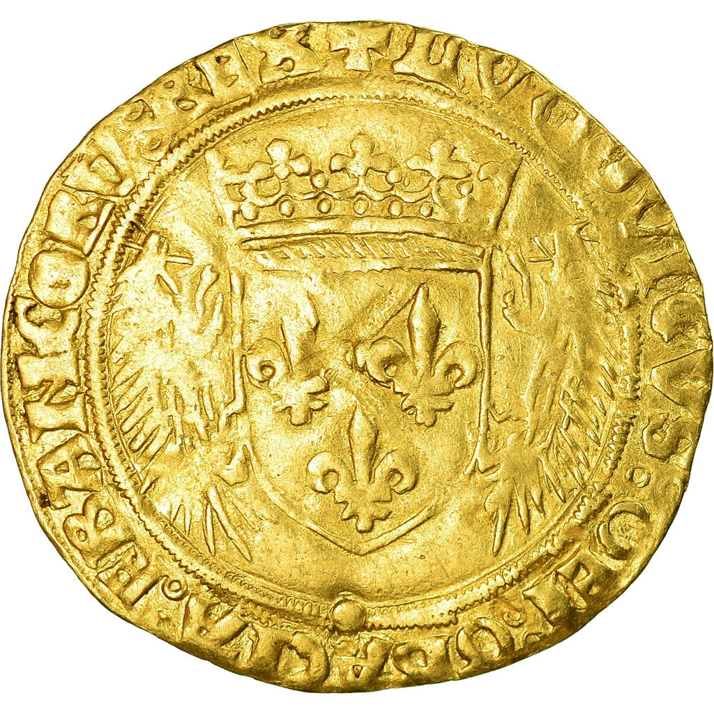 Moneta, Francia, Louis XII, Ecu d'or aux Porcs-Epics, Rouen, BB, Oro