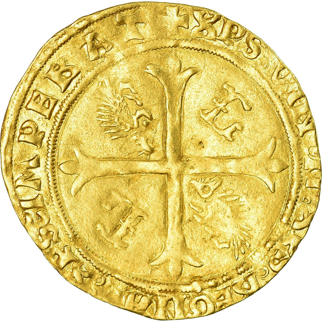 Moneta, Francia, Louis XII, Ecu d'or aux Porcs-Epics, Rouen, BB, Oro