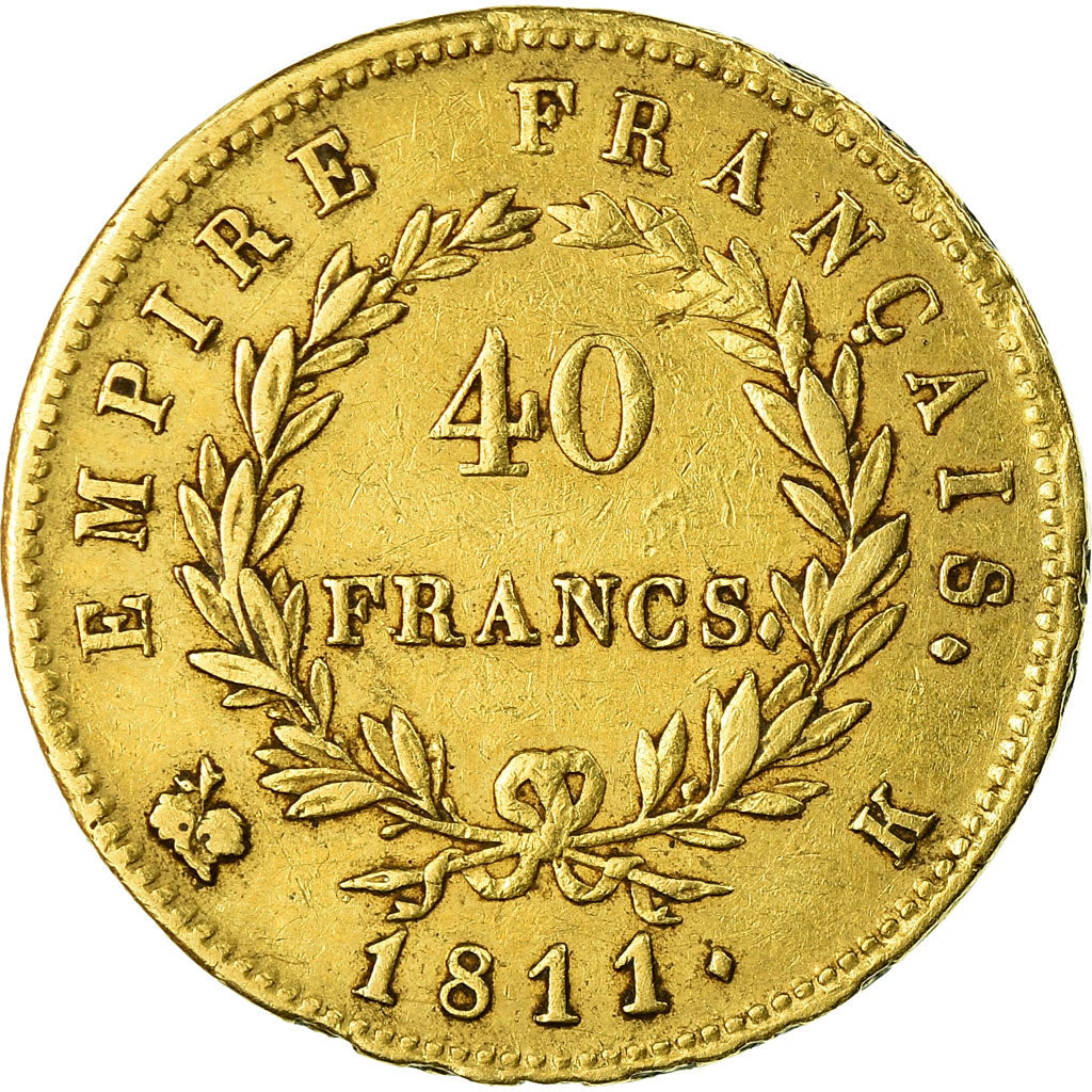 Moneda, Francia, Napoléon I, 40 Francs, 1811, Bordeaux, MBC, Oro, KM:696.3