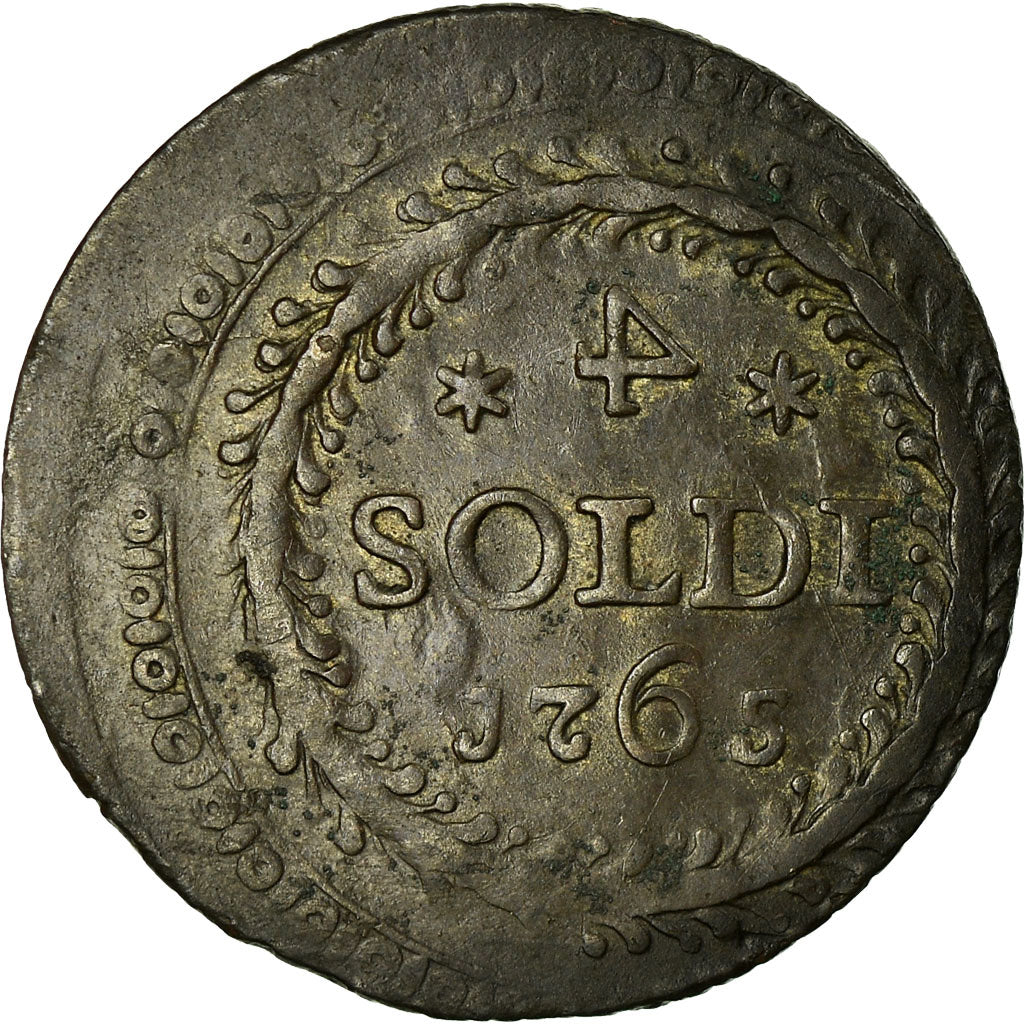 Monnaie, États italiens, CORSICA, General Pasquale Paoli, 4 Soldi, 1765