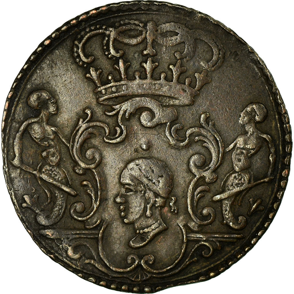 Moeda, ESTADOS ITALIANOS, CORSICA, General Pasquale Paoli, 4 Soldi, 1767