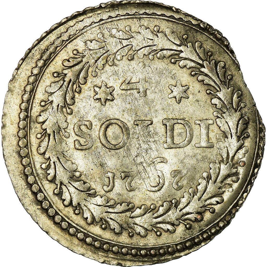 Monnaie, États italiens, CORSICA, General Pasquale Paoli, 4 Soldi, 1767