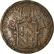 Moneta, STATI ITALIANI, PAPAL STATES, Pius IX, 5 Baiocchi, 1850, MB, Rame