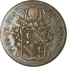 Münze, Italien Staaten, PAPAL STATES, Pius IX, 5 Baiocchi, 1853, Rome, SS