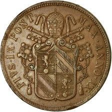 Moneda, Estados italianos, PAPAL STATES, Pius IX, 5 Baiocchi, 1854, Roma, MBC+