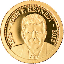 Coin, Mongolia, John F. Kennedy, 500 Tugrik, 2013, MS(65-70), Gold
