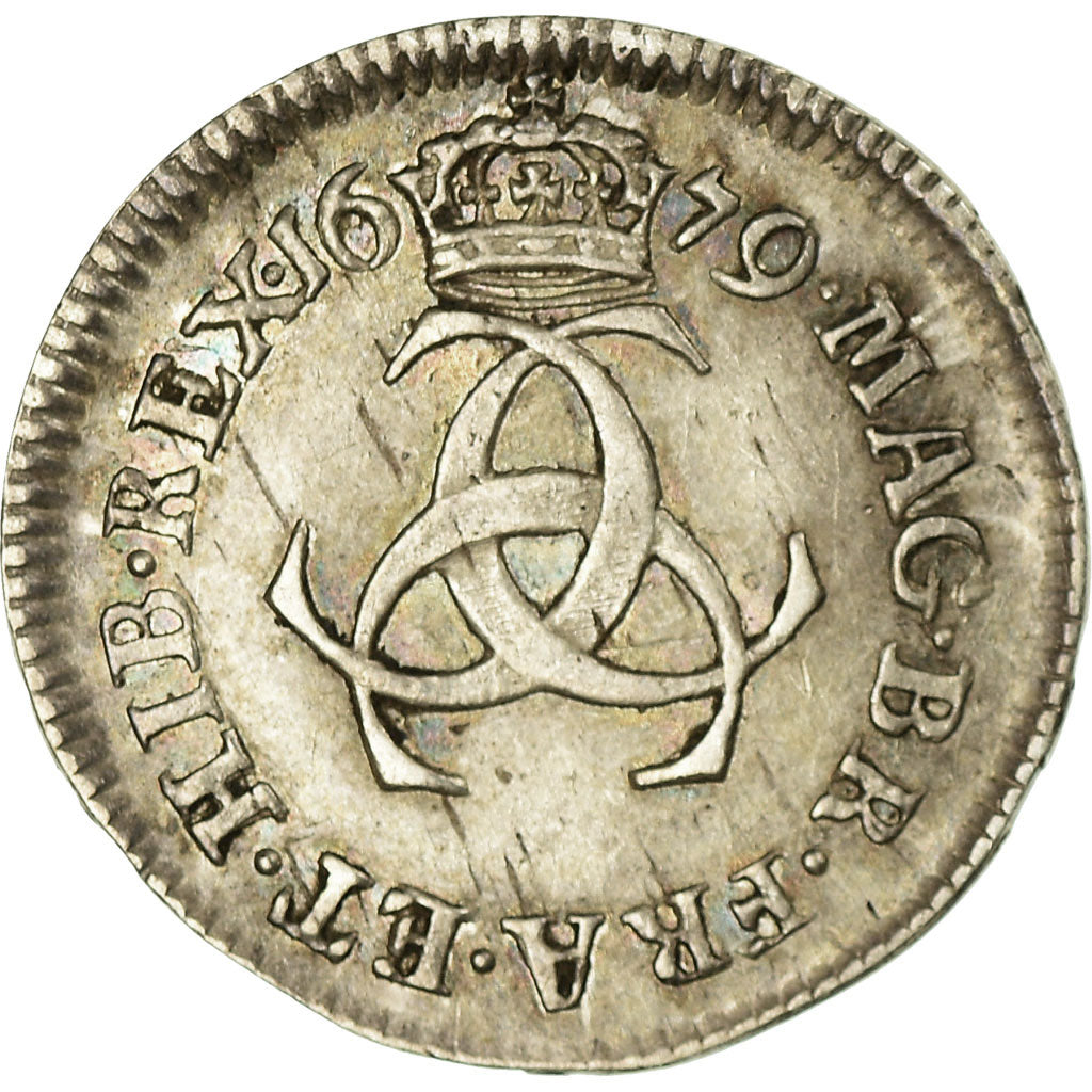 Coin, Great Britain, Charles II, 3 Pence, 1679, EF(40-45), Silver, KM:433