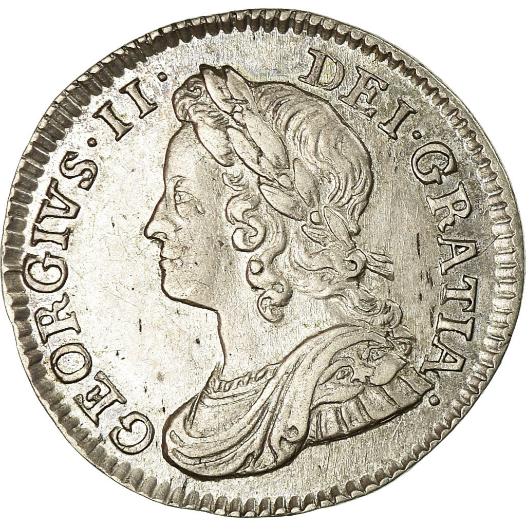 Coin, Great Britain, George II, 3 Pence, 1743, AU(55-58), Silver, KM:569