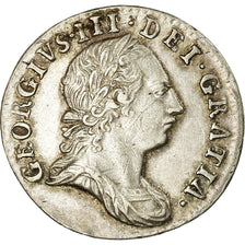 Coin, Great Britain, George III, 3 Pence, 1763, AU(50-53), Silver, KM:591