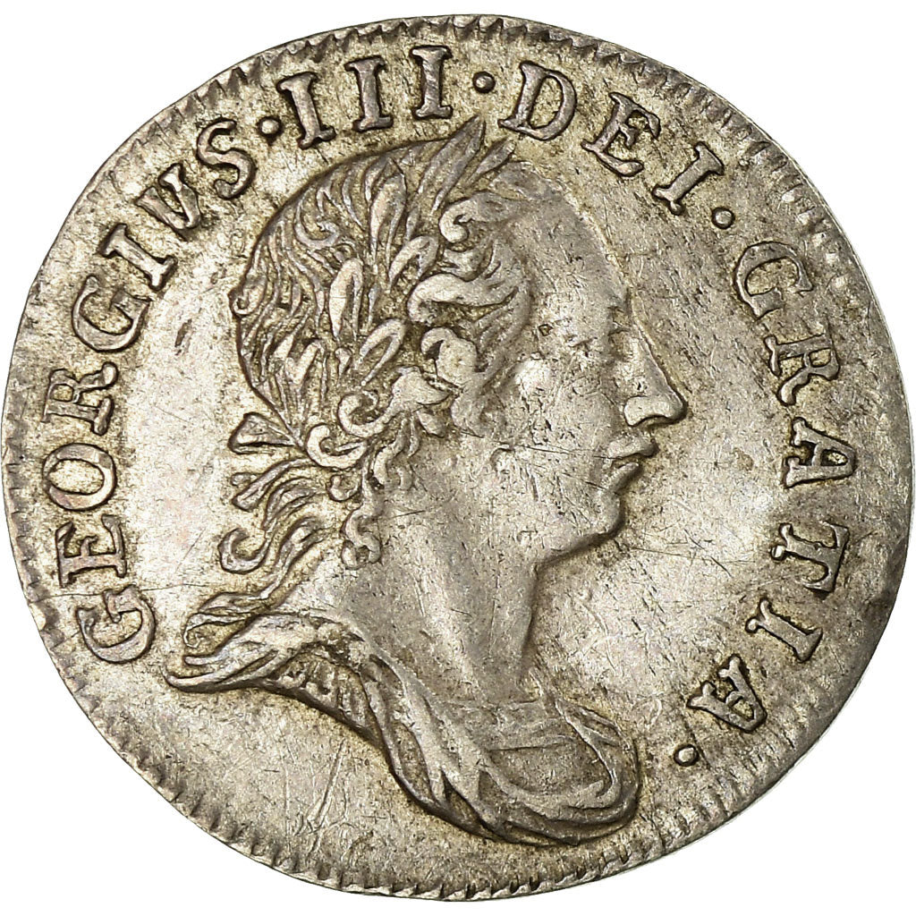 Coin, Great Britain, George III, 3 Pence, 1762, EF(40-45), Silver, KM:591