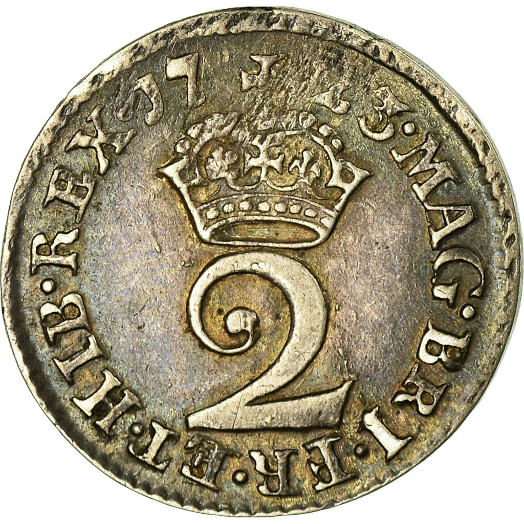 Coin, Great Britain, George I, 2 Pence, 1723, EF(40-45), Silver, KM:550