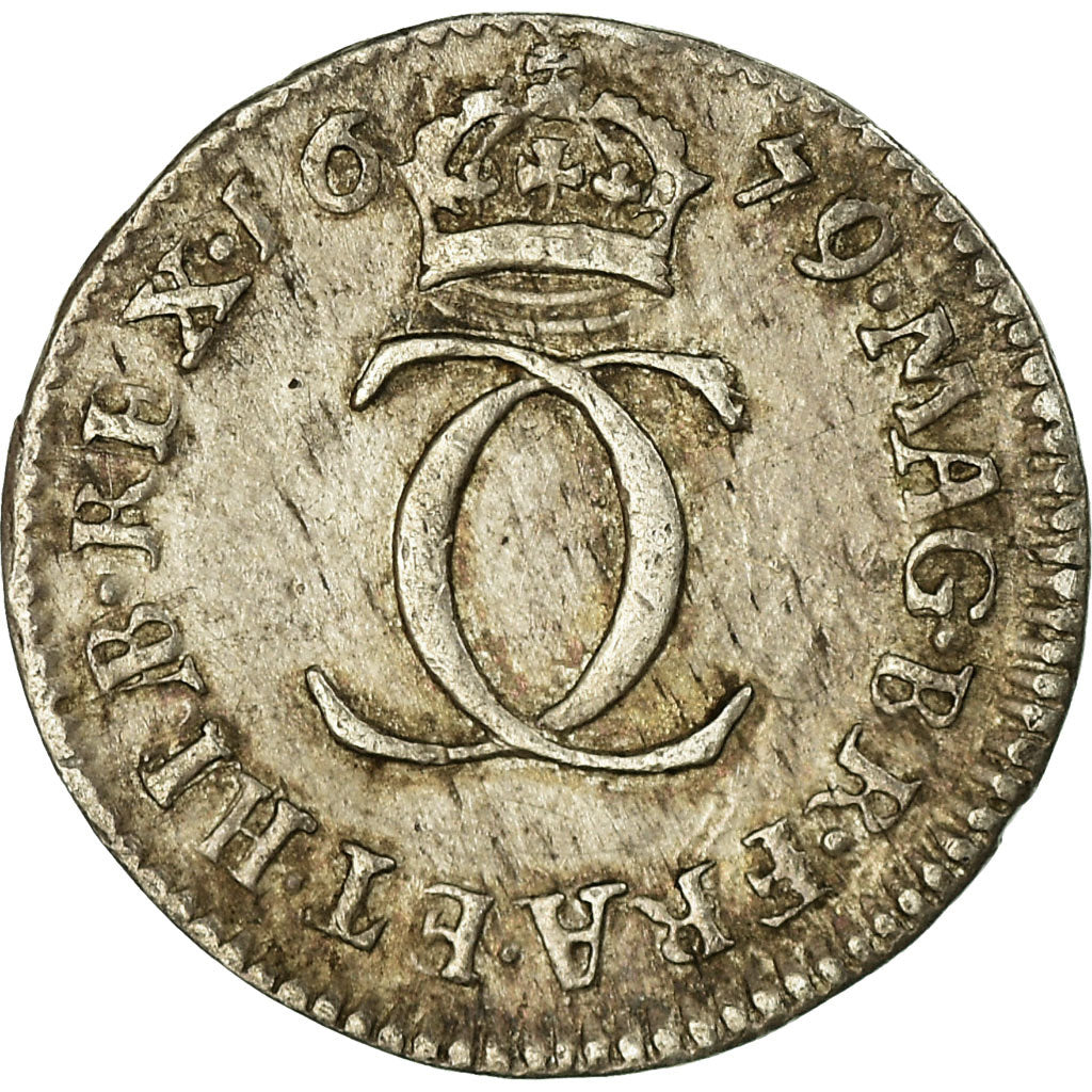 Coin, Great Britain, Charles II, 2 Pence, 1/2 Groat, 1679, EF(40-45), Silver