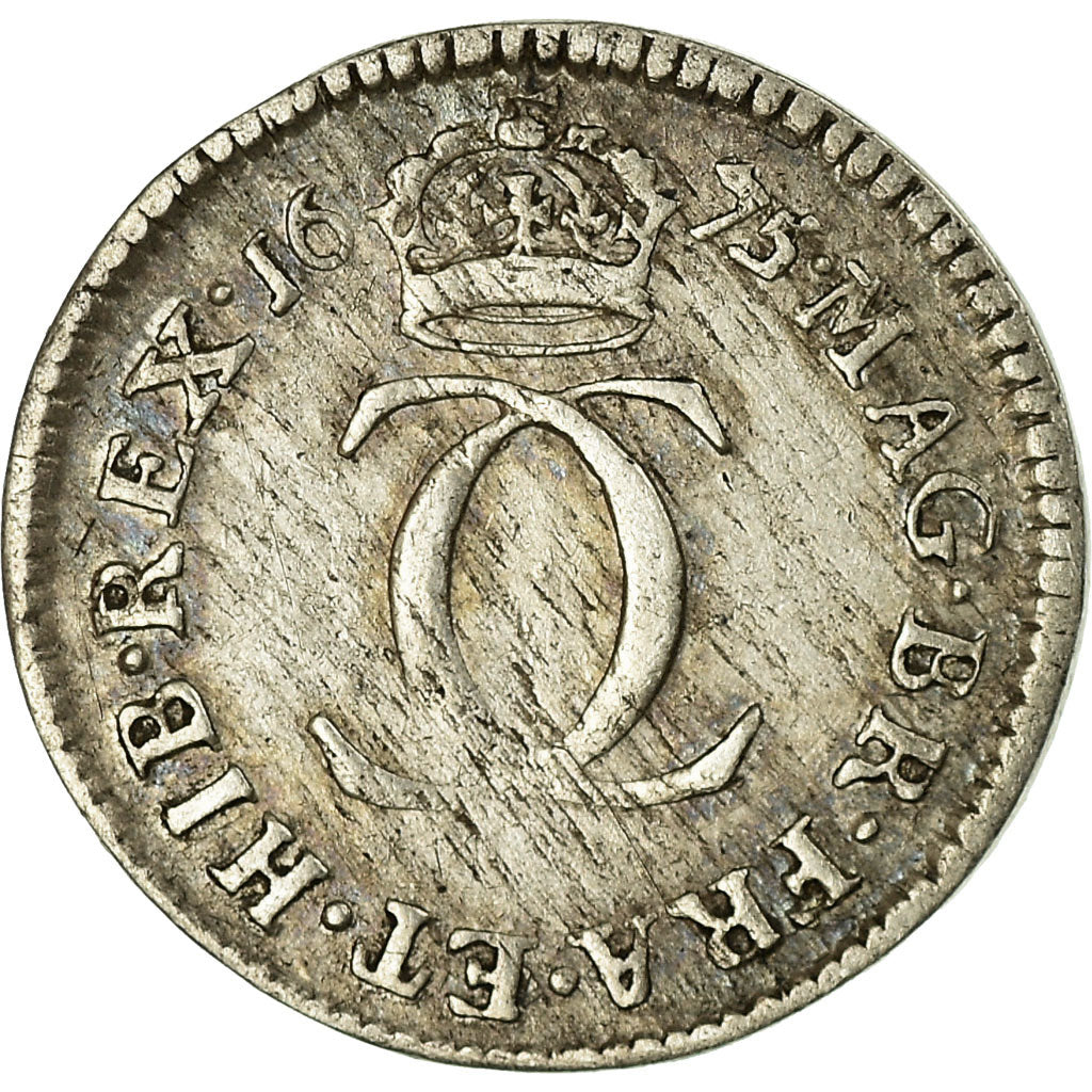 Coin, Great Britain, Charles II, 2 Pence, 1/2 Groat, 1675, EF(40-45), Silver