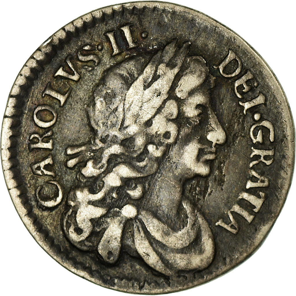 Coin, Great Britain, Charles II, 2 Pence, 1/2 Groat, 1681, EF(40-45), Silver