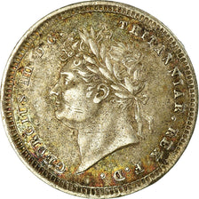 Coin, Great Britain, George IV, 2 Pence, 1825, EF(40-45), Silver, KM:684