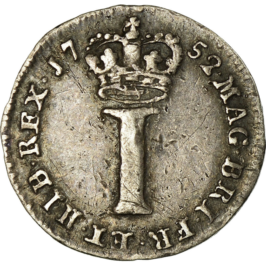Coin, Great Britain, George II, Penny, 1752, EF(40-45), Silver, KM:567