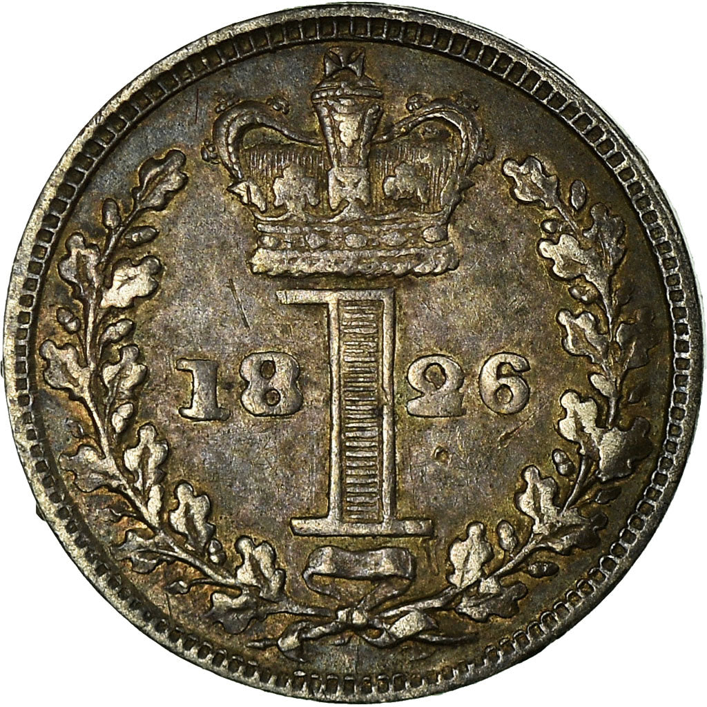 Coin, Great Britain, George IV, Penny, 1826, EF(40-45), Silver, KM:683