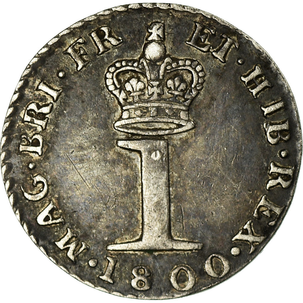 Coin, Great Britain, George III, Penny, 1800, EF(40-45), Silver, KM:614