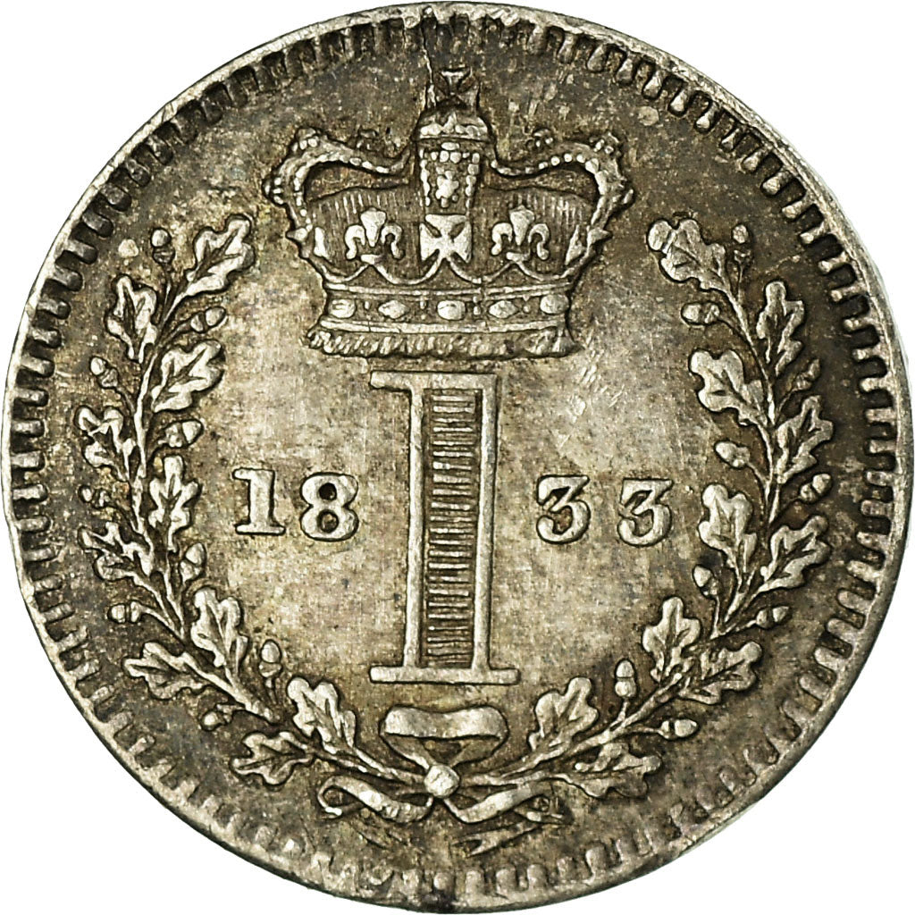 Coin, Great Britain, William IV, Penny, 1833, MS(60-62), Silver, KM:708