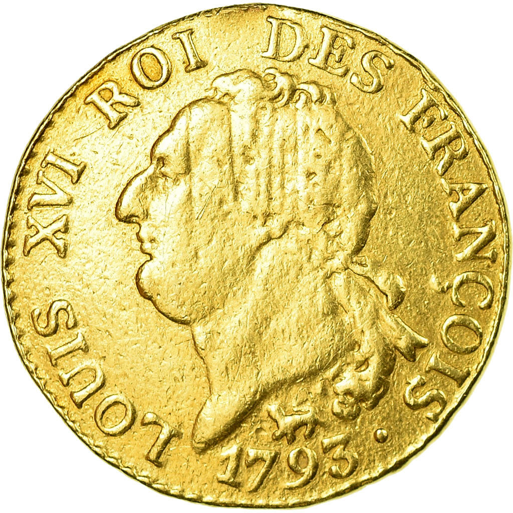 Moeda, França, Louis XVI, Louis de 24 livres Constitution, 24 Livres, 1793