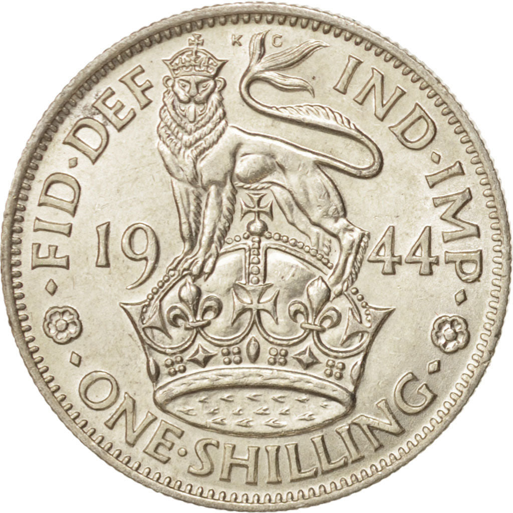 Great Britain, George VI, Shilling, 1944, MS, Silver, KM:854